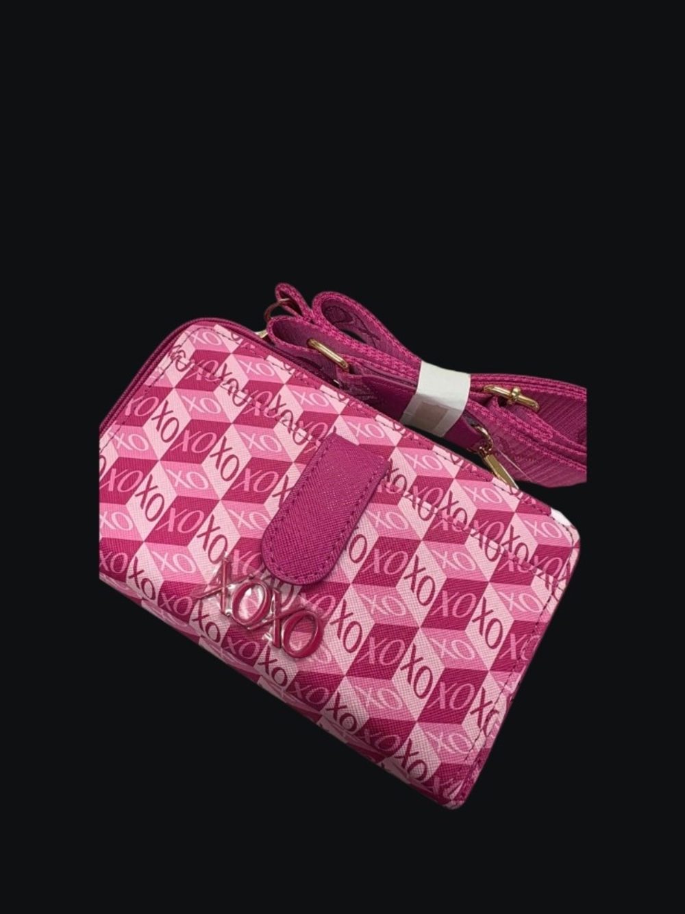 XOXO Pink Pattern Crossbody Bag